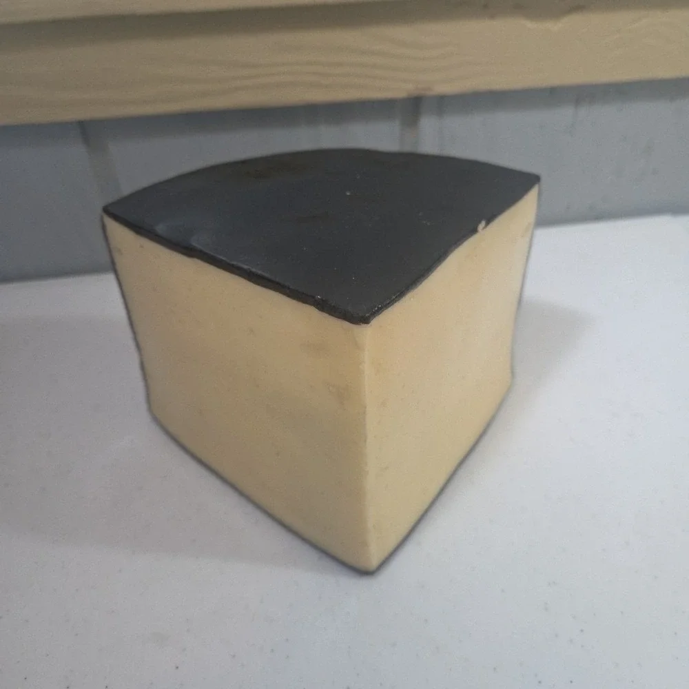 Realistic Faux Fake Wax Cheddar Cheese Wedge Deli Display Stage Movie Prop Toy